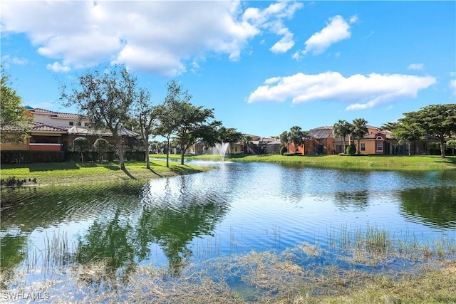 view of water feature