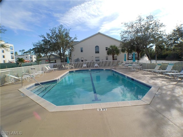 view of pool with a patio