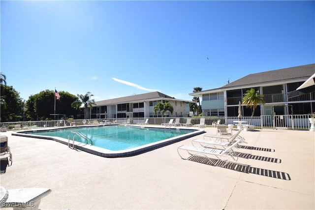 view of pool with a patio area