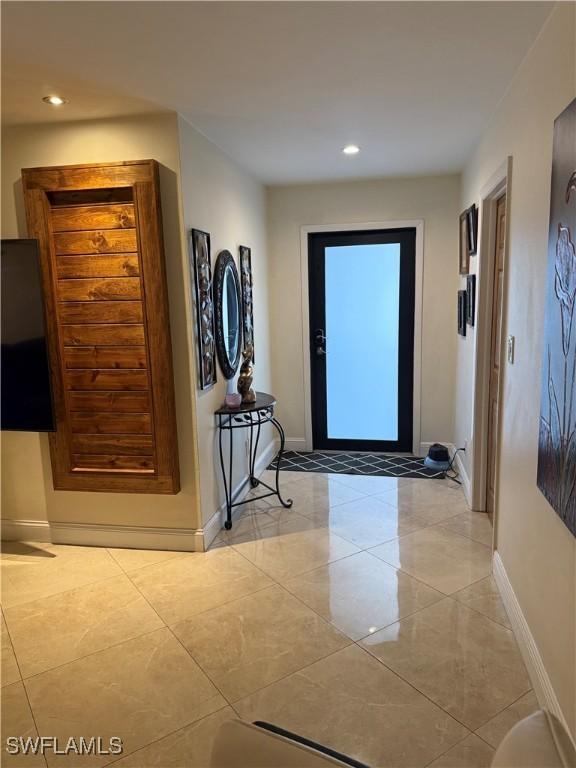 4207 Cindy Ave, Naples, FL 34112 - hall featuring baseboards and recessed lighting