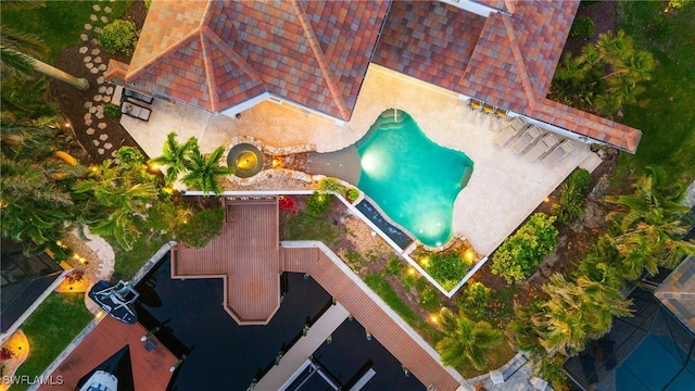 birds eye view of property