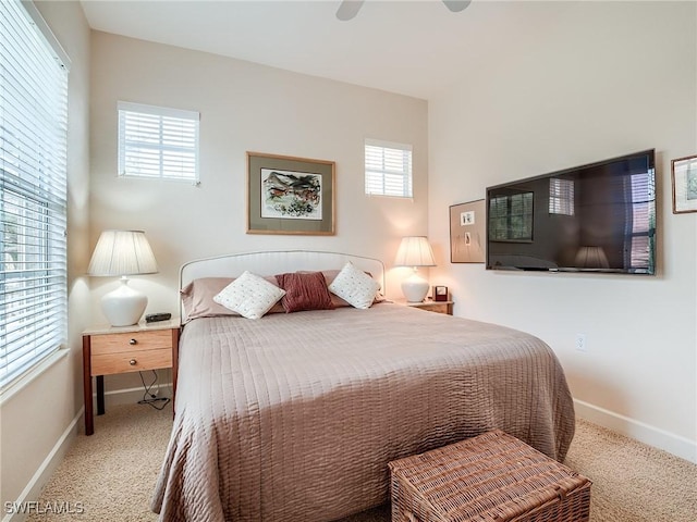 23790 Merano Ct Unit 202, Estero, FL 34134 - bedroom with carpet, multiple windows, and a ceiling fan