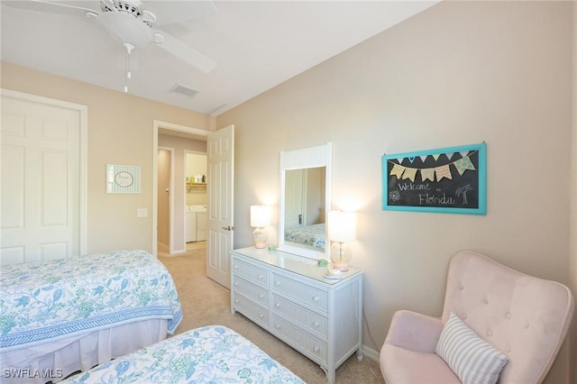 9067 Capistrano St N Unit 4502, Naples, FL 34113 - carpeted bedroom featuring washer / clothes dryer and ceiling fan
