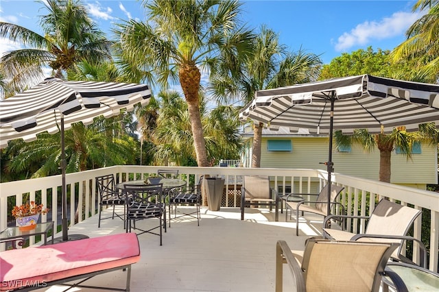 view of patio with a deck