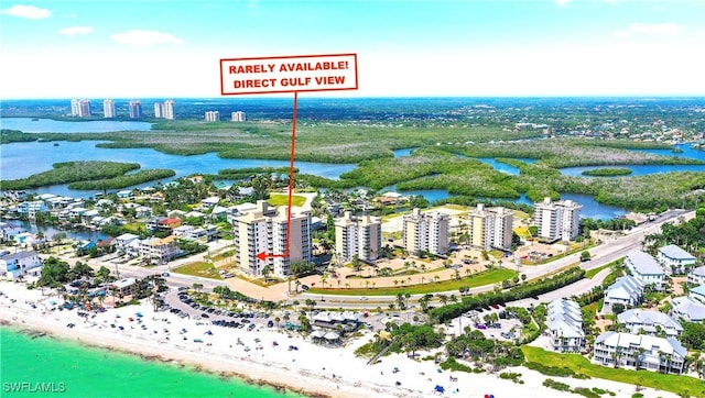 5900 Bonita Beach Rd Unit 1-406, Bonita Springs, FL 34134 - drone / aerial view of expansive beach and apartment complex
