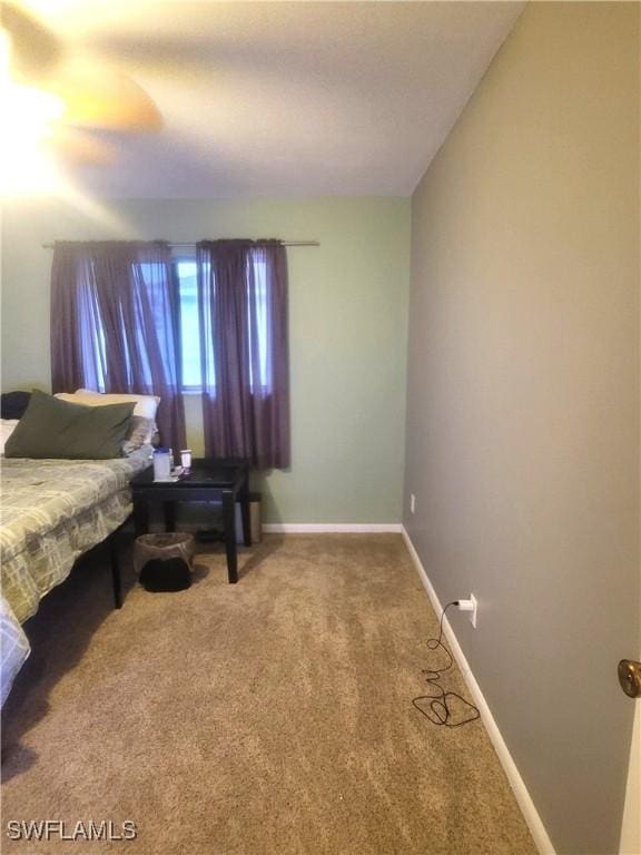 view of carpeted bedroom