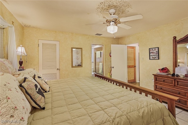 bedroom with ceiling fan