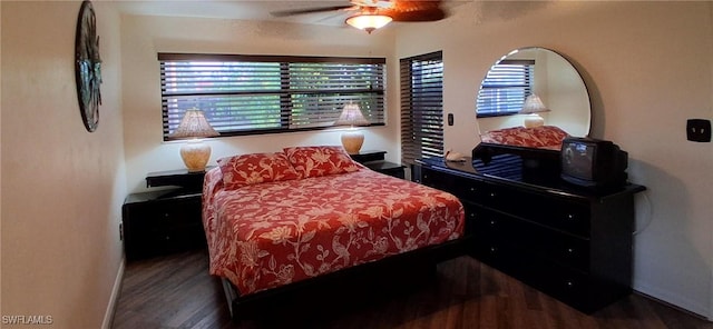 2056 Pine Isle Ln Unit 2056, Naples, FL 34112 - bedroom featuring wood finished floors, baseboards, and ceiling fan
