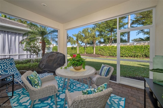 view of sunroom