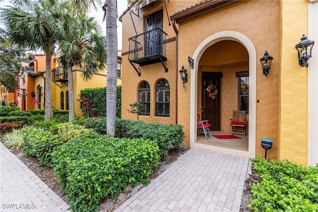 view of doorway to property