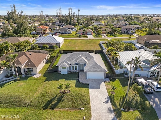 drone / aerial view featuring a residential view