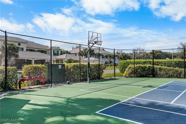 view of basketball court