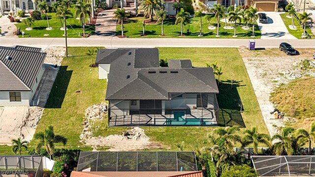 drone / aerial view with a residential view