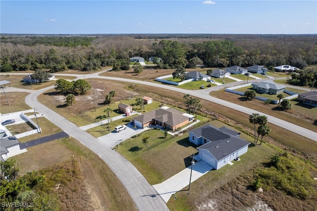 aerial view with a forest view