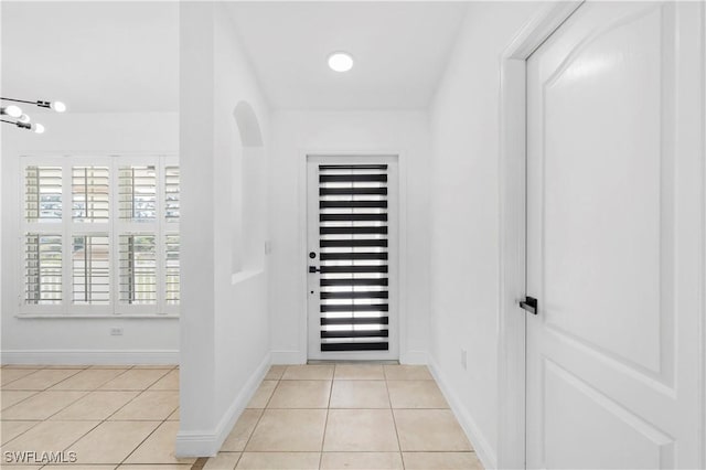 view of tiled foyer