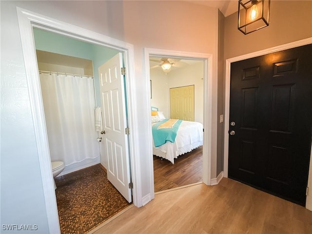 entryway featuring hardwood / wood-style floors