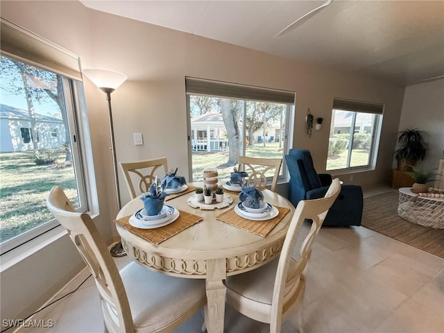 view of dining area