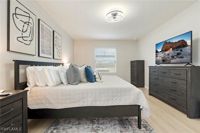 bedroom featuring light hardwood / wood-style flooring