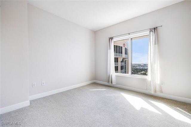 view of carpeted spare room