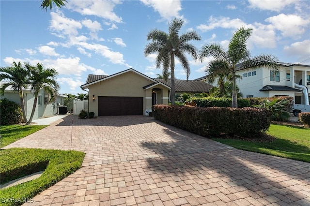 view of front of house featuring a garage