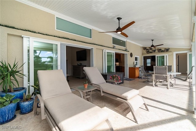 view of patio / terrace featuring an outdoor hangout area