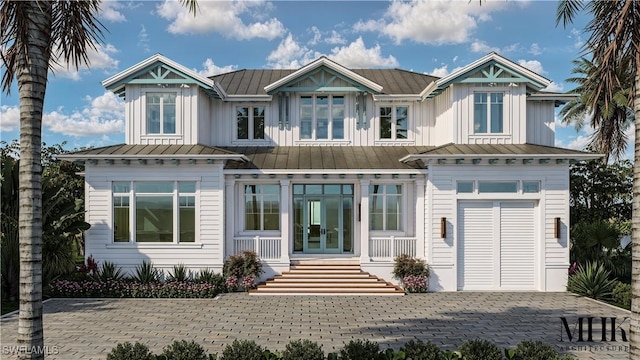 view of front of property with french doors