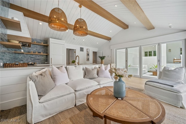187 10th Ave S, Naples, FL 34102 - living area featuring recessed lighting and light wood-style flooring