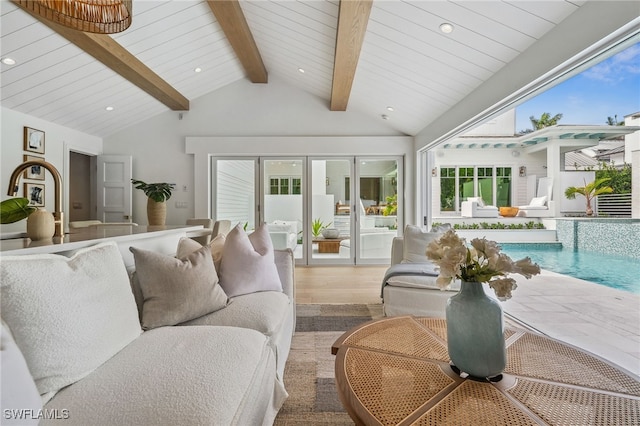 187 10th Ave S, Naples, FL 34102 - living room with wood finished floors and recessed lighting