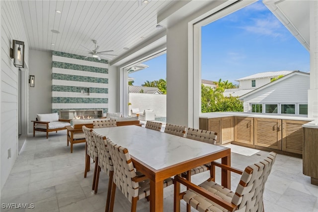 187 10th Ave S, Naples, FL 34102 - dining room with ceiling fan