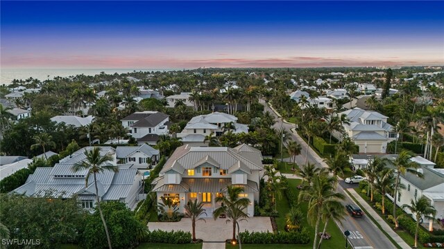 187 10th Ave S, Naples, FL 34102 - aerial view at dusk of a residential view