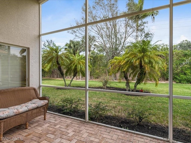 view of sunroom