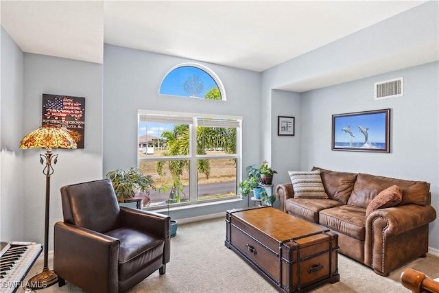 view of carpeted living room