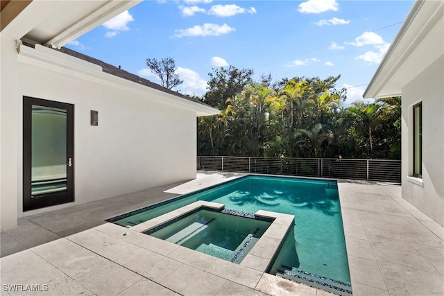 1364 Cypress Woods Dr, Naples, FL 34103 - view of pool featuring a pool with connected hot tub and a patio