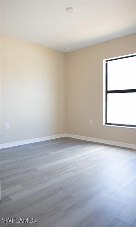 empty room with wood-type flooring