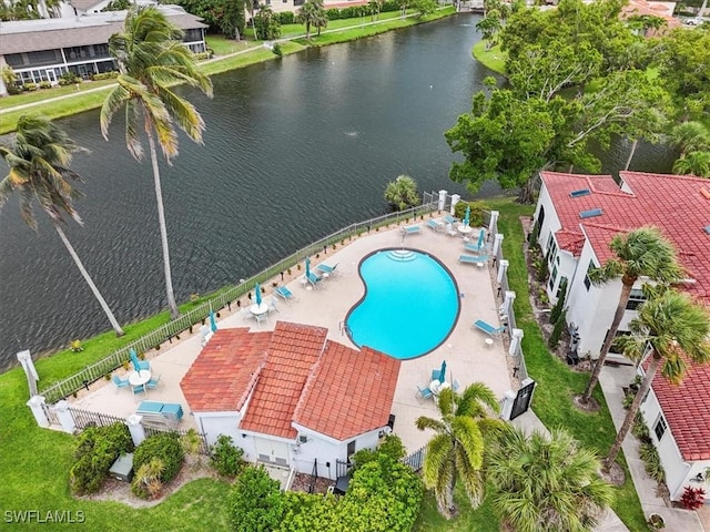 11921 Seabreeze Cove Ln Unit 202, Fort Myers, FL 33908 - bird's eye view of a nearby body of water and a pool