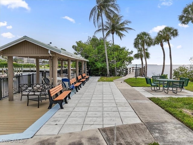 11921 Seabreeze Cove Ln Unit 202, Fort Myers, FL 33908 - view of home's community with a gazebo and a water view