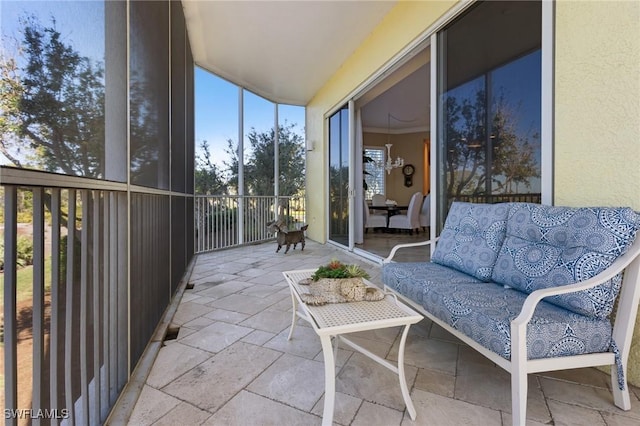 view of sunroom / solarium