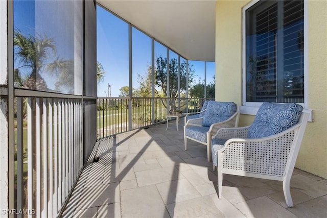 view of sunroom