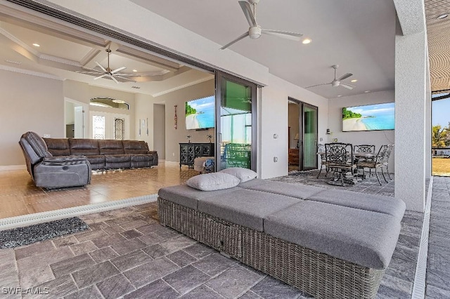 view of patio featuring an outdoor living space