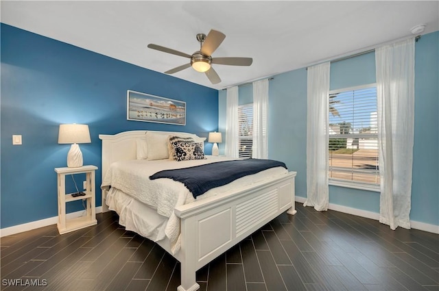 bedroom with ceiling fan