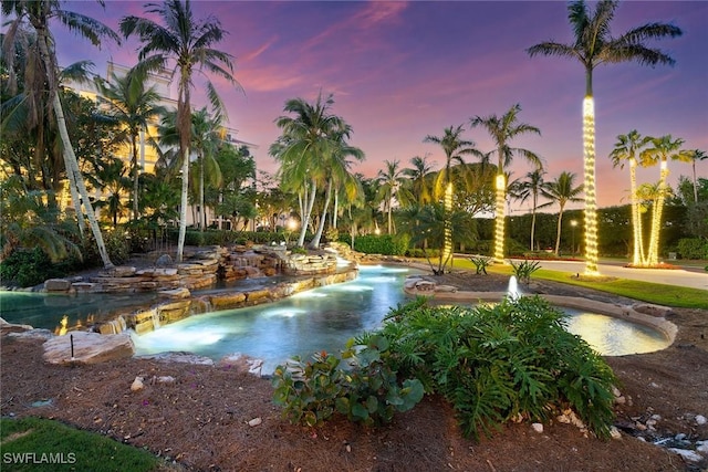 8723 La Palma Ln, Naples, FL 34108 - view of property's community with a garden pond