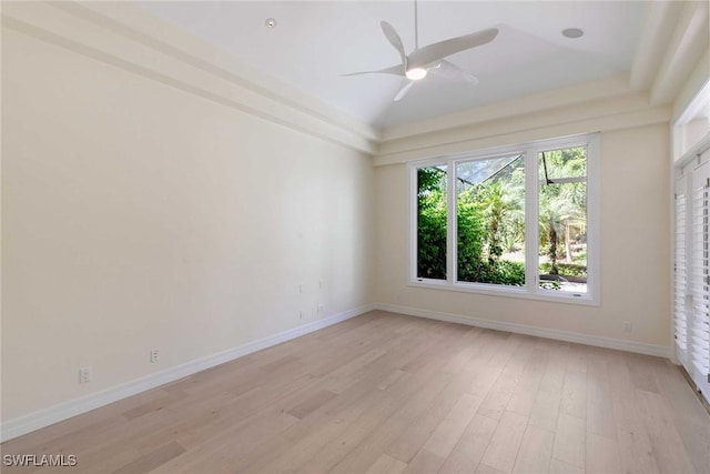 8723 La Palma Ln, Naples, FL 34108 - spare room featuring light wood-type flooring and a ceiling fan