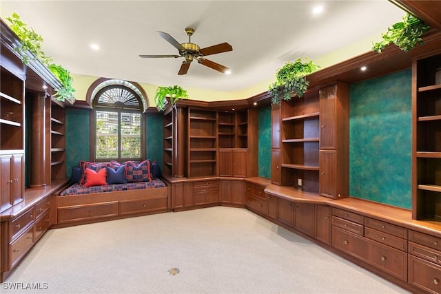 8723 La Palma Ln, Naples, FL 34108 - unfurnished office featuring a ceiling fan and light carpet