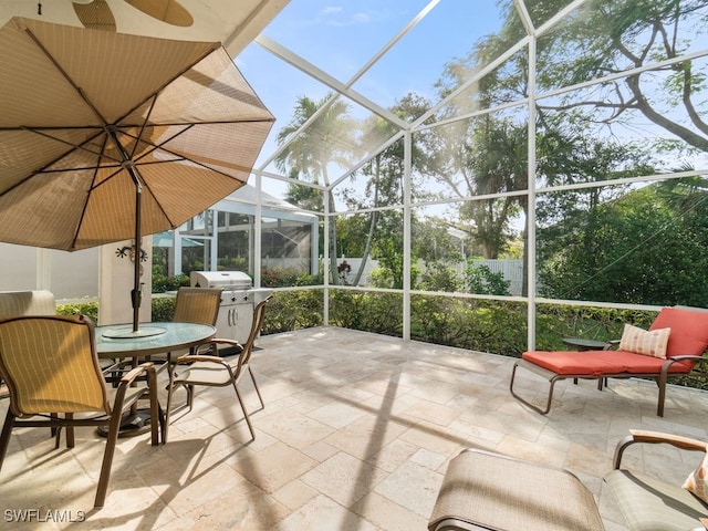 view of sunroom