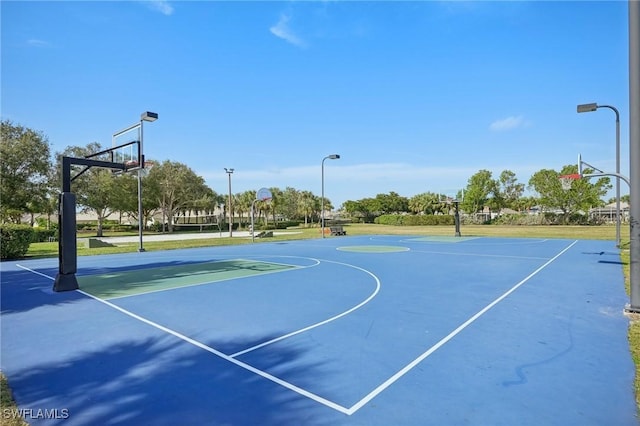 view of sport court with community basketball court