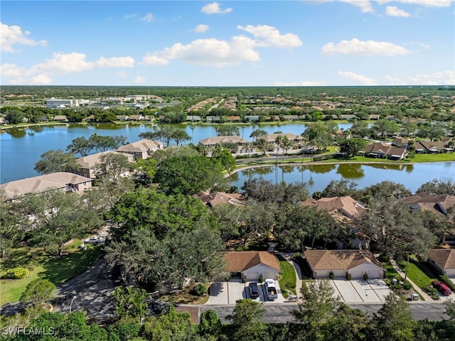 6600 Tannin Ln Unit C, Naples, FL 34109 - birds eye view of property with a water view