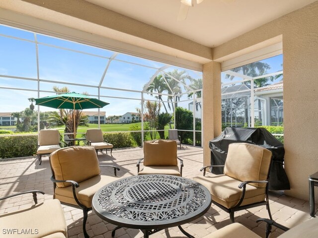 view of sunroom