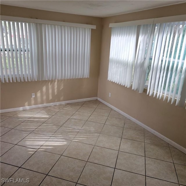 view of tiled spare room