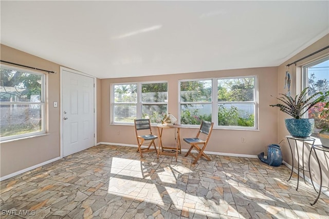 sunroom / solarium with a healthy amount of sunlight