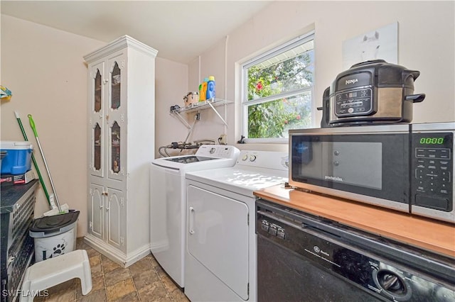 laundry area featuring independent washer and dryer